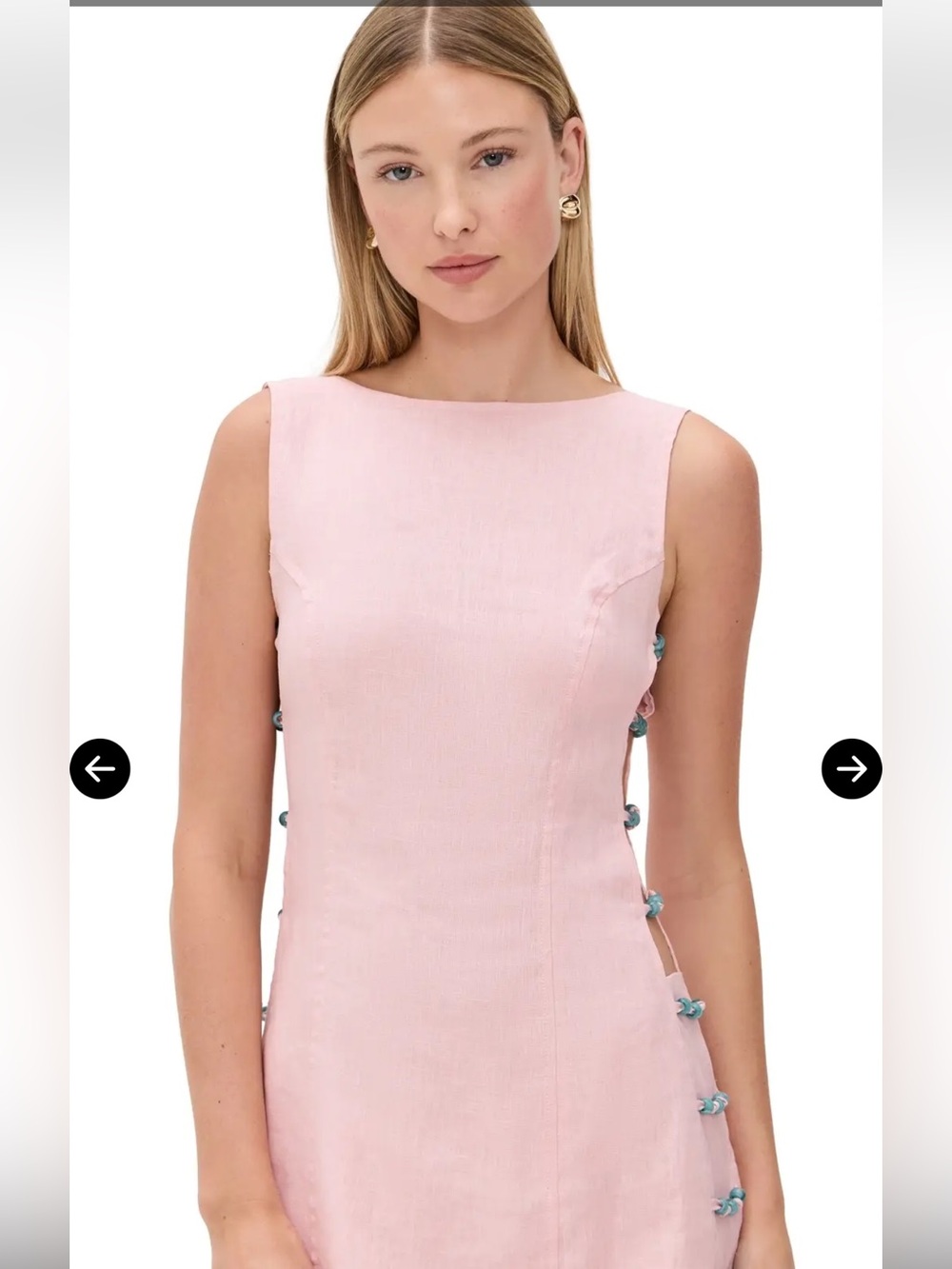Pink Sleeveless Mini Dress - Picture 4 of 11